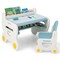 Kids Drawing Table and Chair Set Erasable Desktop Storage Shelf